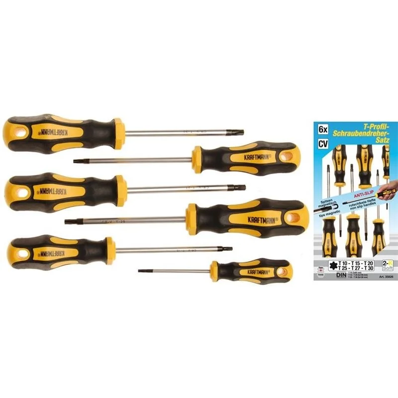 Zertifiziert BGS DIY T-Profil Schraubendreher-Satz, T10 - T30, 6-tlg.