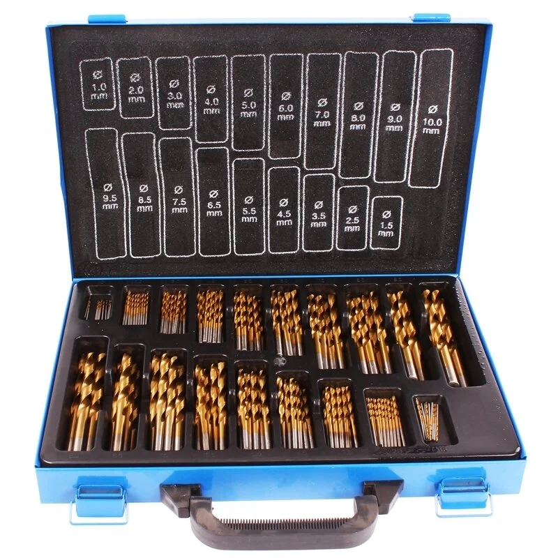 Zertifiziert BGS Spiralbohrer-Satz HSS, titan nitriert, 170-tlg.