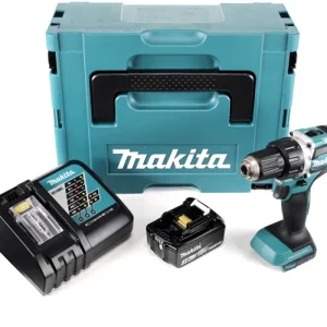 Zertifiziert Makita DDF 484 RF1J Akku Bohrschrauber brushless 18V 54Nm + 1x Akku 3,0Ah + Ladegerät im Makpac