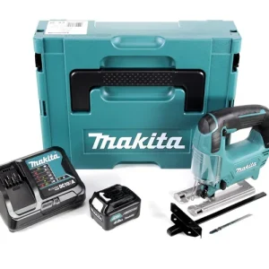 Zertifiziert Makita JV 101 DSM1J Akku Pendelhub Stichsäge 10,8V im Makpac + 1x 4,0Ah Akku + Ladegerät