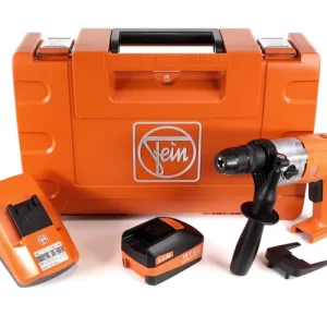 Zertifiziert FEIN ABOP 13-2 Brushless 18 V Li-Ion Akku Bohrmaschine mit Metallbohrfutter im Koffer + 1x 5,0 Ah Akku + ALG 50 Ladegerät