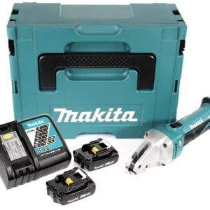 Zertifiziert Makita DJS 101 RAJ Akku Blechschere 18 V + 2x Akku 2,0 Ah + Ladegerät + Makpac