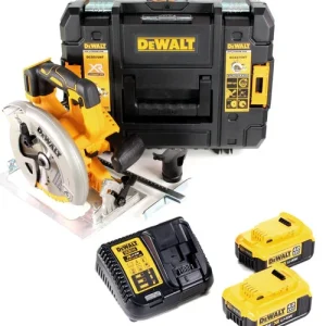 Zertifiziert Dewalt DCS 570 M2 Akku Hand Kreissäge 18V 184 mm Brushless + 2x Akku 4,0Ah + Ladegerät + TSTAK