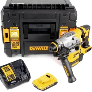 Zertifiziert DeWalt DCH 283 D1 Akku Kombihammer 18V 2,8J SDS plus Brushless + 1x Akku 2,0Ah + Ladegerät + TSTAK