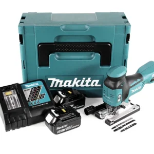 Zertifiziert Makita DJV 181 RGJ Akku Pendelhubstichsäge 18V Brushless + 2x Akku 6,0Ah + Ladegerät + Makpac