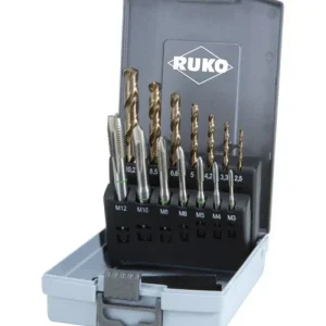 RUKO Maschinengewindebohrersatz DIN 371/376 B M3-M12 14 teilig ( 4000602048 ) Neue Kollektion