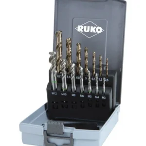 Kostenloser Rückversand RUKO Maschinengewindebohrersatz DIN 371/376 C M3-M12 14 teilig ( 4000602049 )