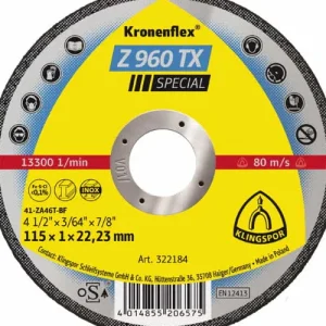 KLINGSPOR Trennscheibe Z 960 TX D125x1mm gerade ( 4000841022 ) Heißes Angebot