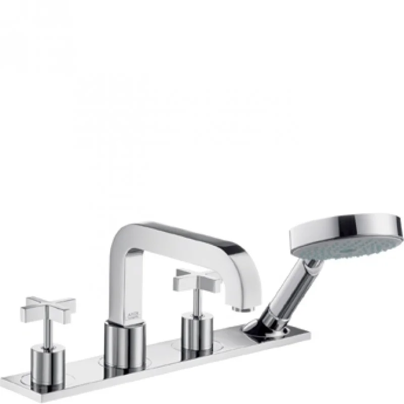 Zertifiziert Hansgrohe Axor Citterio 4-Loch Wannenrandarmatur mit Kreuzgriffen chrom 39443000