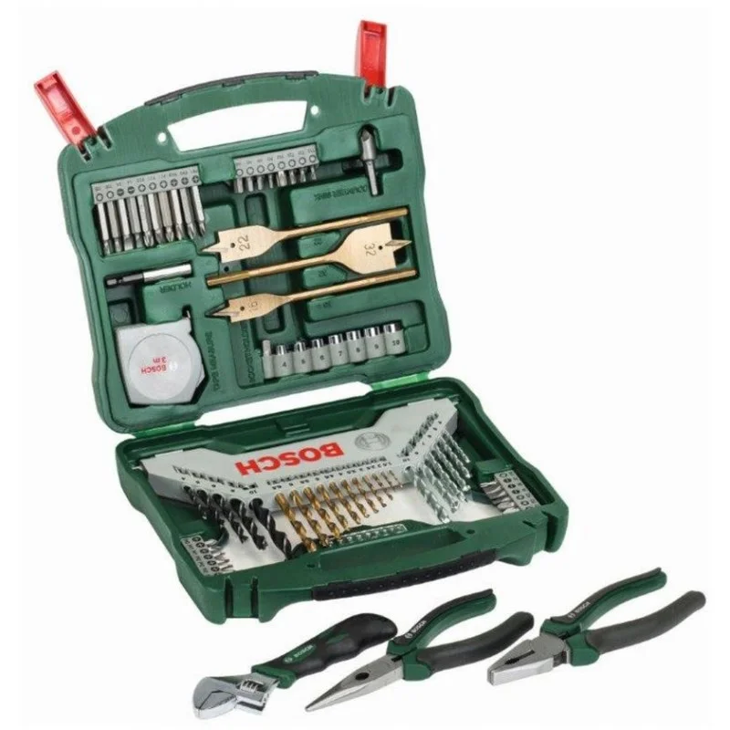 Zertifiziert BOSCH Werkzeug-Zubehör-Set »X-Line Titanium + Zangen-Set«, 70tlg. 2607017197