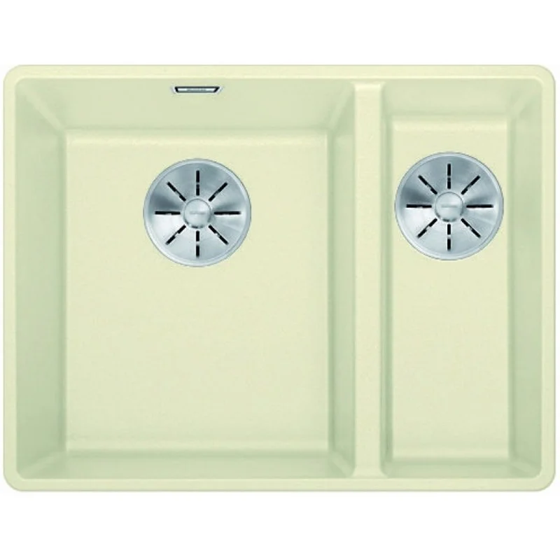 Zertifiziert BLANCO Subline 340/160-F Granitspüle SILGRANIT PuraDur, InFino, jasmin 523572