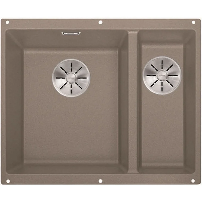 Zertifiziert BLANCO Subline 340/160-U Unterbauspüle SILGRANIT PuraDur, InFino, tartufo 523556