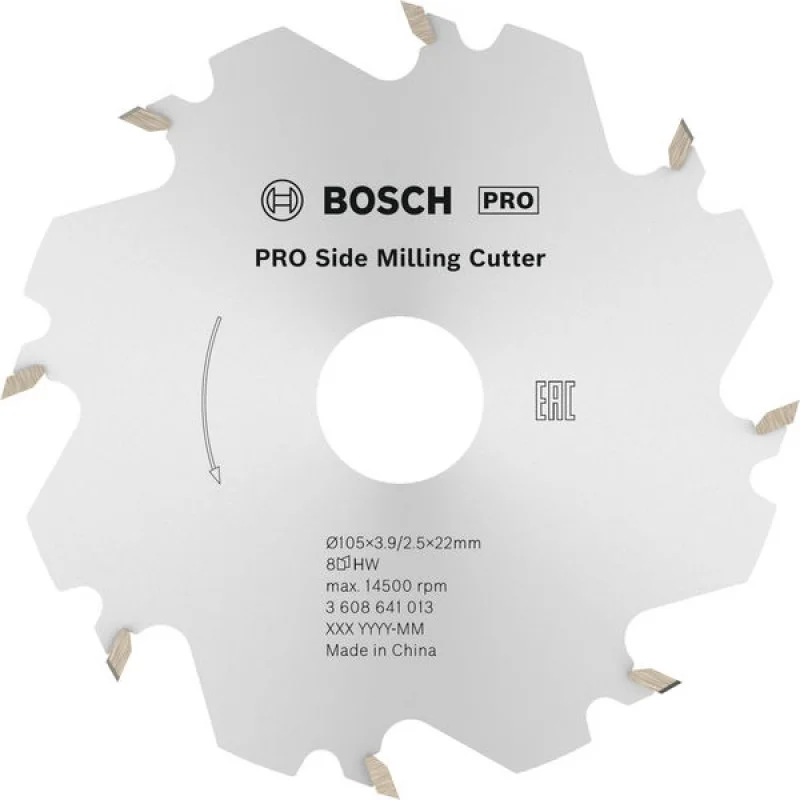 Zertifiziert BOSCH PRO Scheibenfräser, 105×22×4 mm, 8 Zähne 3608641013